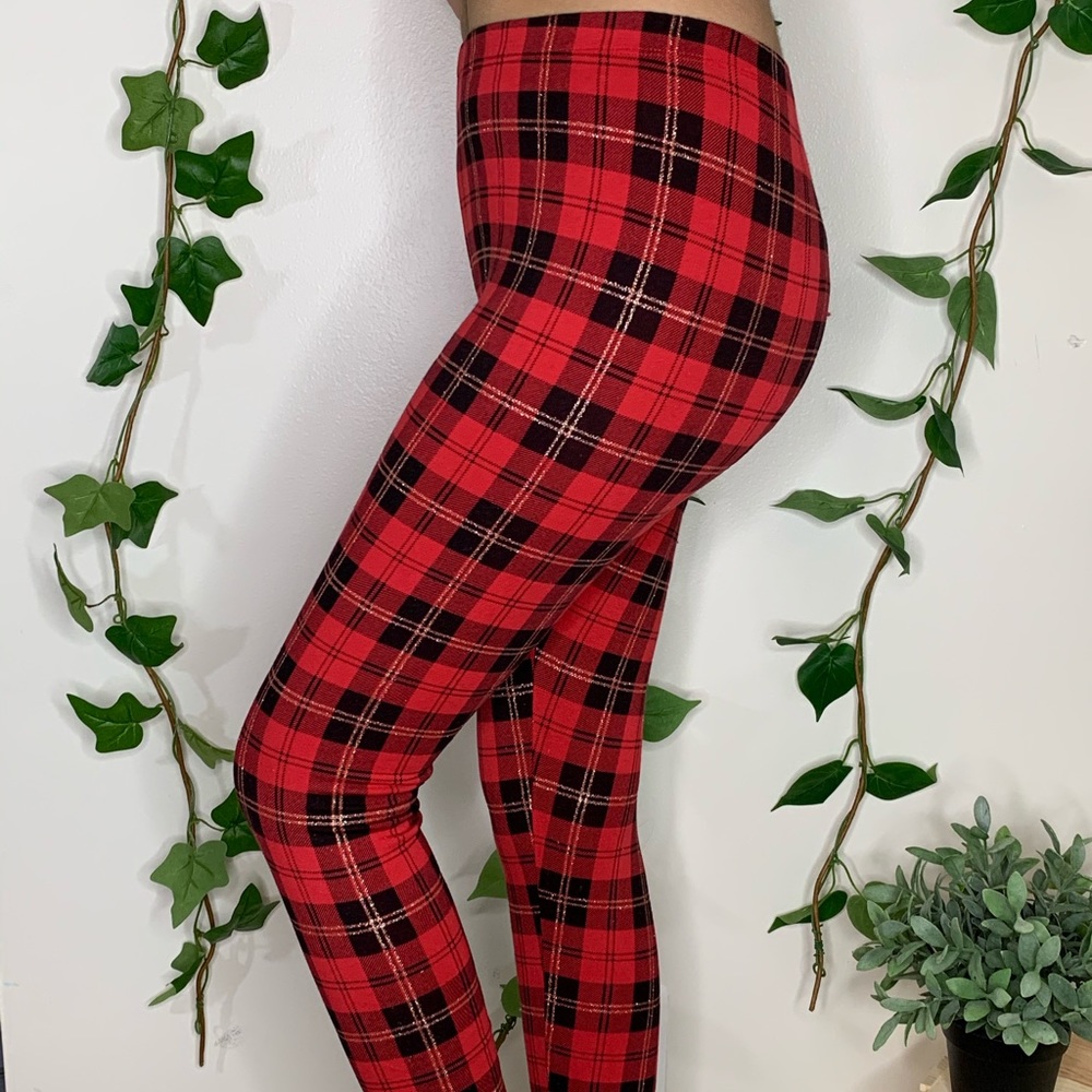 Plaid leggings